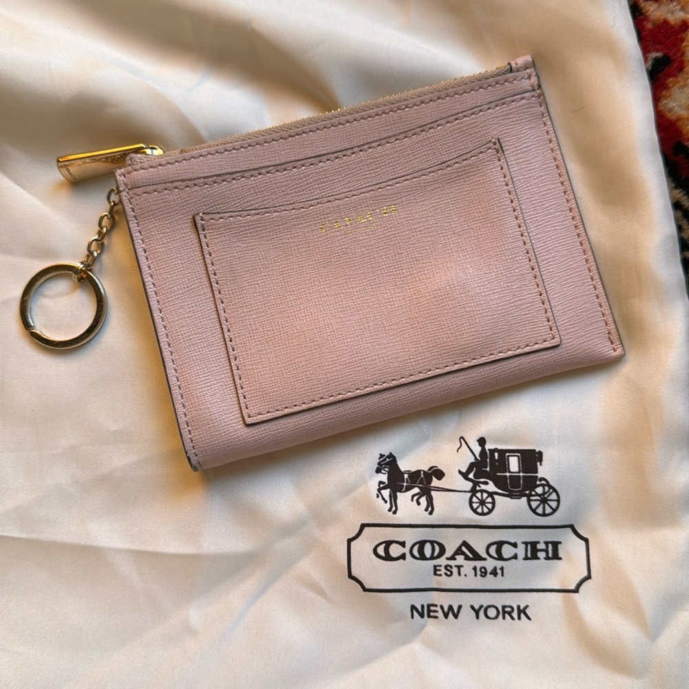 Coach Saffiano Leather Medium Skinny Clutch